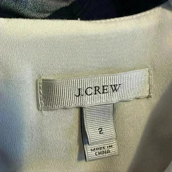 J Crew Shift Floral Crochet  Dress 2  Sleeveless White Cotton - Picture 5 of 6